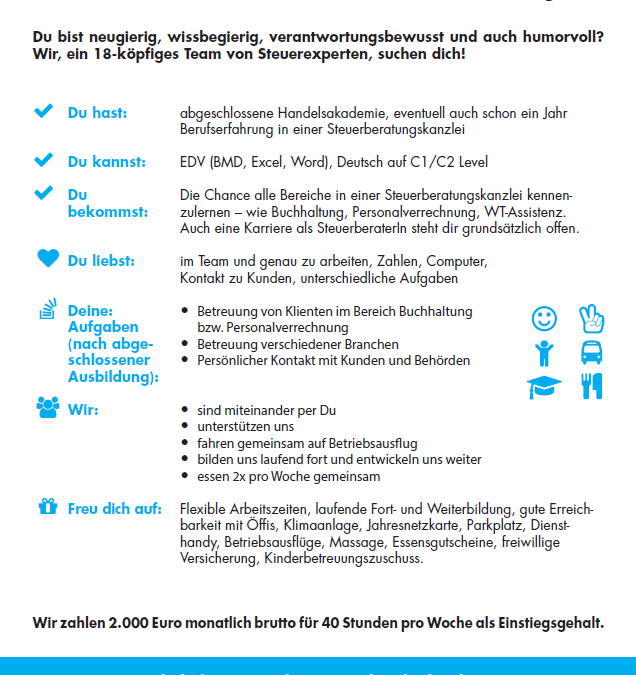 Home Wir suchen eine/n HAK-AbsolventIn zur Ausbildung